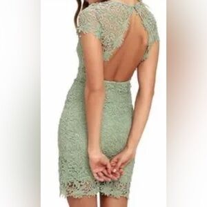 Lulus open back lace dress